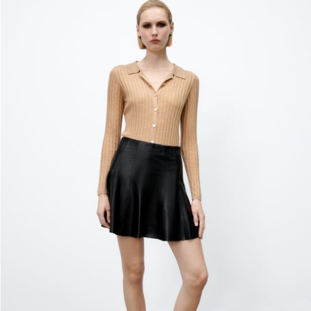 Zara Pleather Mini Skirt